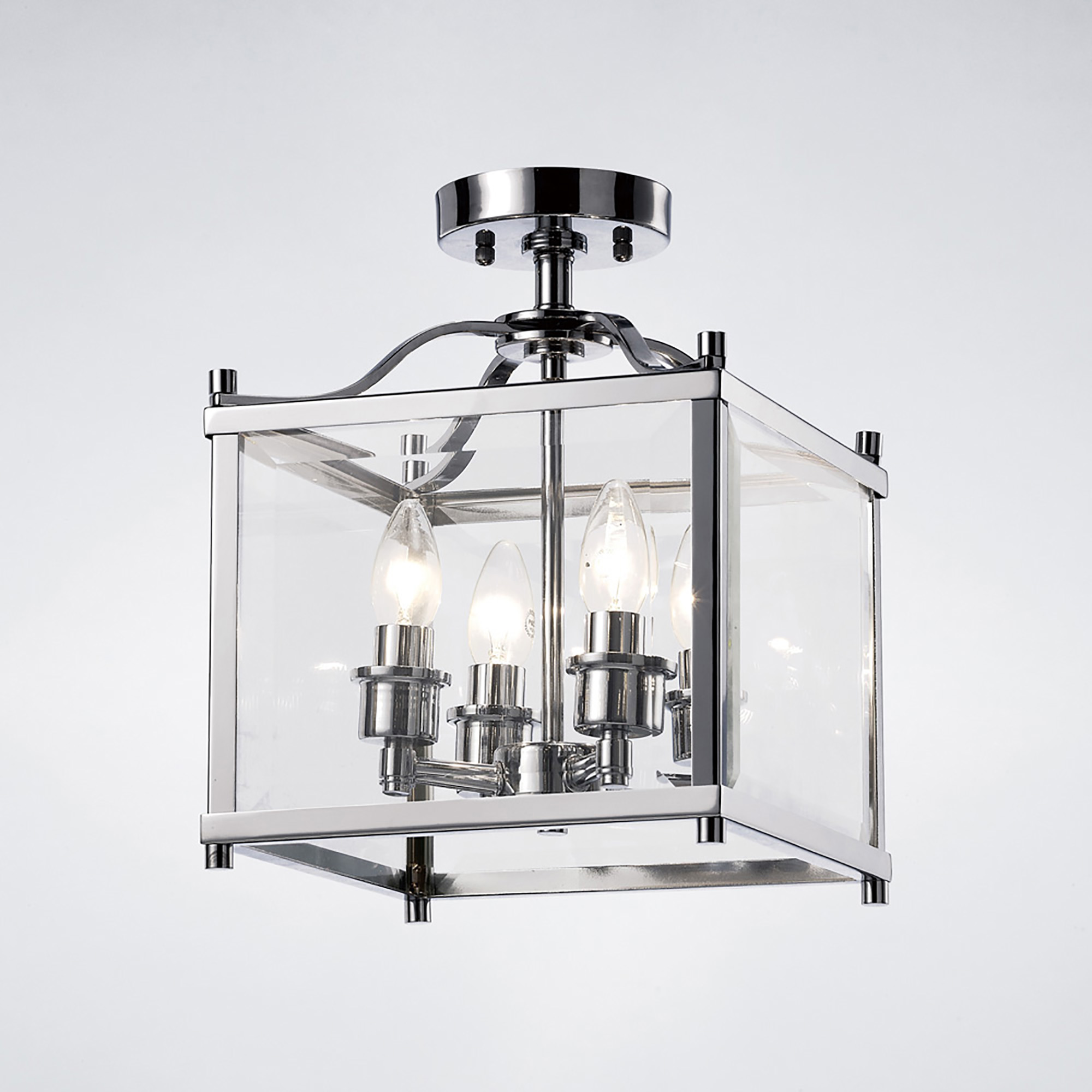 Aston Polished Chrome Ceiling Lights Diyas Lantern Ranges